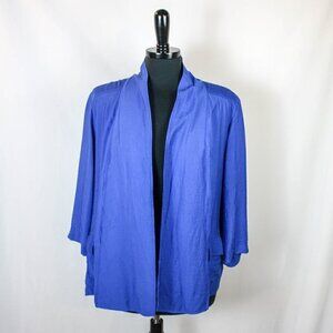 Chico's Open Front Blue Jacket Top Blue 1 …